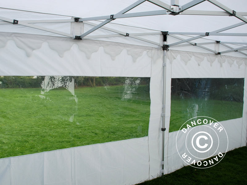 Pop up gazebo FleXtents PRO "Morocco" 3x6 m White, incl. 6 sidewalls