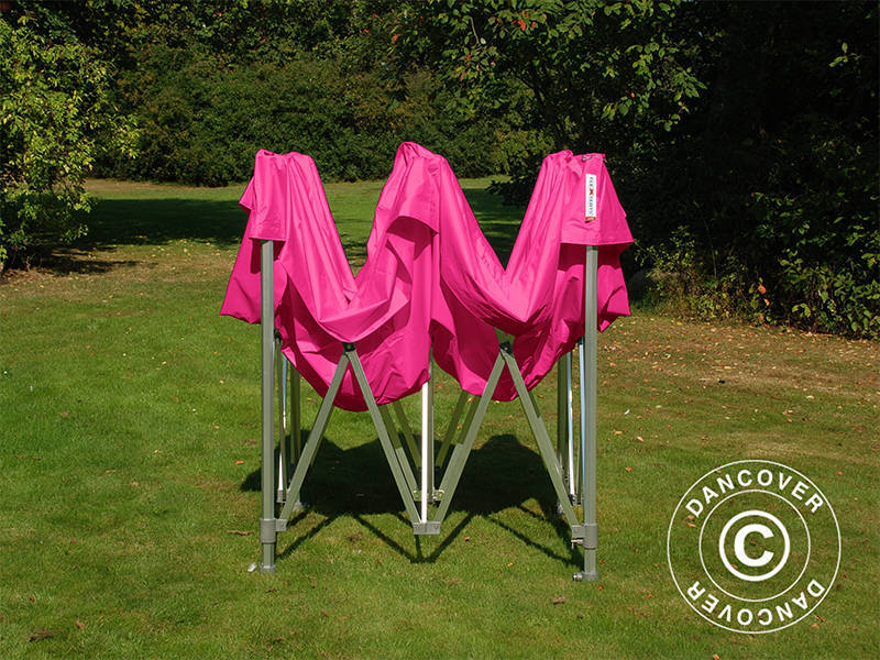 Pop up gazebo FleXtents Xtreme 50 Vintage Style 3x3 m Pink, incl. 4 sidewalls