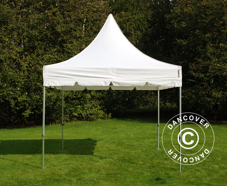 Pop up gazebo FleXtents PRO Peak Pagoda 4x4 m White, incl. 4 sidewalls