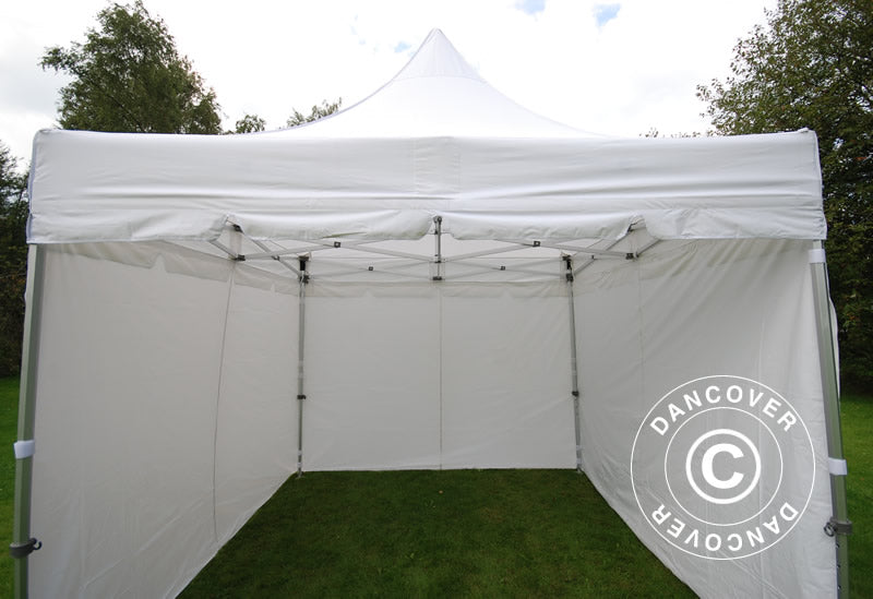 Pop up gazebo FleXtents PRO Peak Pagoda 4x4 m White, incl. 4 sidewalls