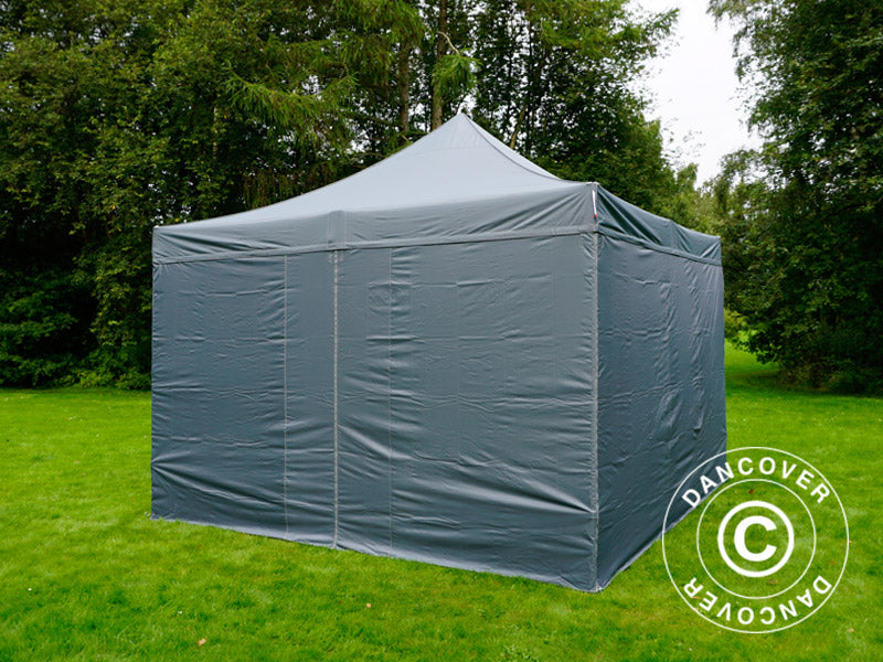 Pop up gazebo FleXtents PRO 4x4 m Grey, incl. 4 sidewalls