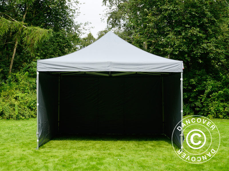 Pop up gazebo FleXtents PRO 4x4 m Grey, incl. 4 sidewalls