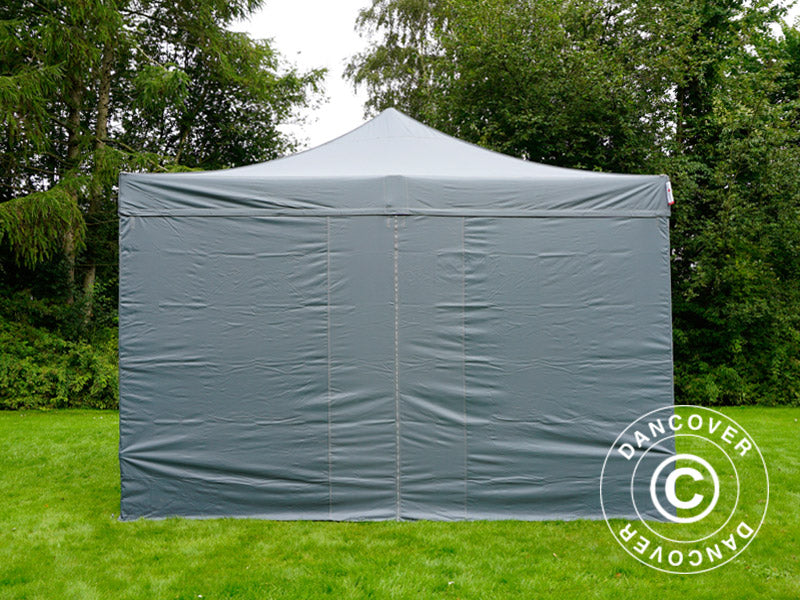 Pop up gazebo FleXtents PRO 4x4 m Grey, incl. 4 sidewalls