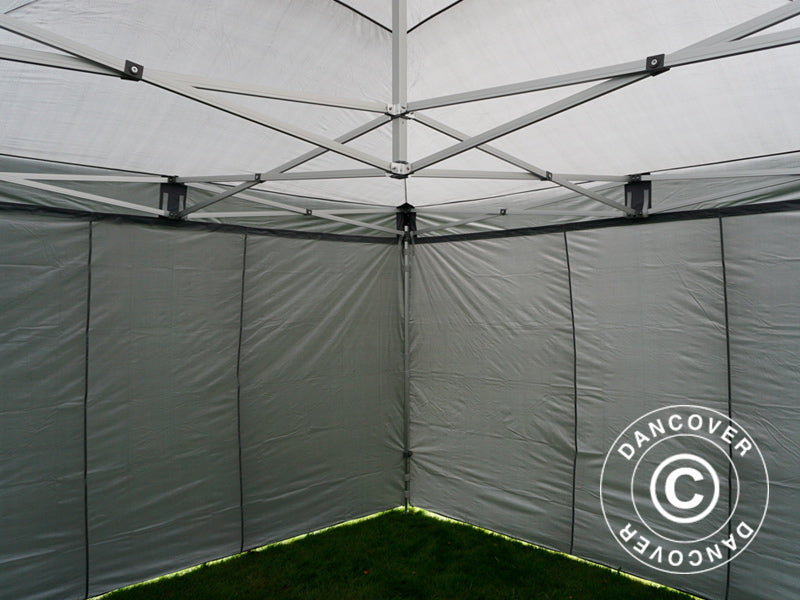 Pop up gazebo FleXtents PRO 4x4 m Grey, incl. 4 sidewalls