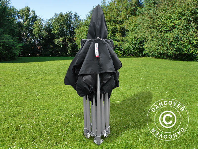 Pop up gazebo FleXtents PRO Peak Pagoda 3x3 m Black, incl. 4 sidewalls