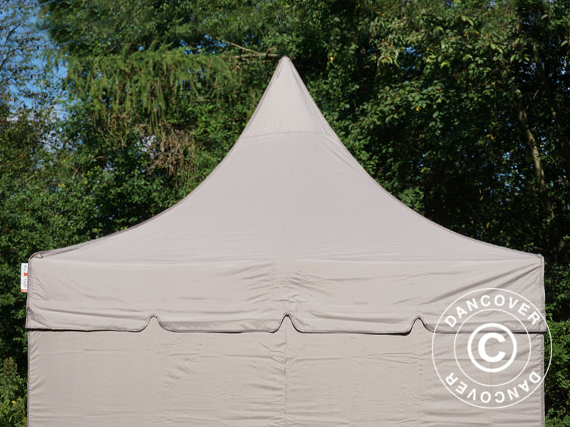 Pop up gazebo FleXtents PRO Peak Pagoda 3x3 m Latte, incl. 4 sidewalls