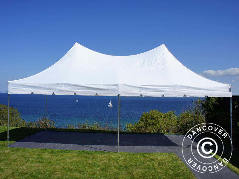 Pop up gazebo FleXtents PRO Peak Pagoda 4x8 m White, incl. 6 sidewalls