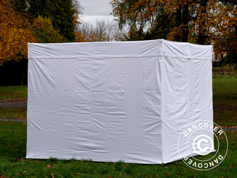 Pop up gazebo FleXtents® Xtreme 50 Exhibition w/sidewalls, 3x3 m, White, Flame Retardant