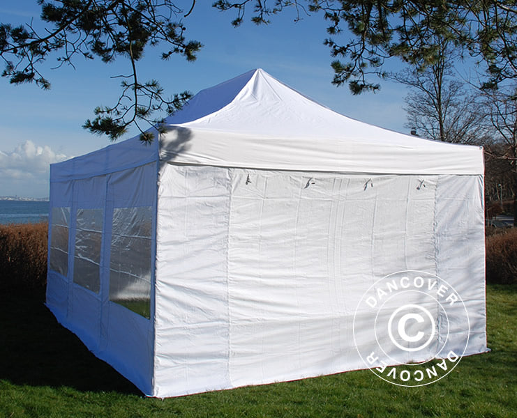 Pop up gazebo FleXtents PRO 4x6 m White, Flame retardant, incl. 8 sidewalls
