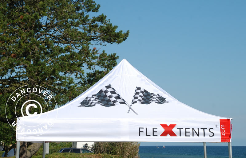 Pop up gazebo FleXtents PRO with full digital print, 3x3 m