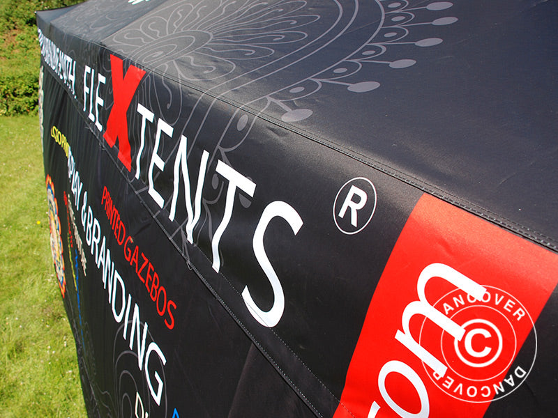 Pop up gazebo FleXtents PRO with full digital print, 4x8 m, incl. 4 sidewalls
