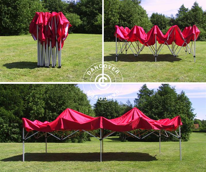 Pop up gazebo FleXtents Xtreme 60 3x6 m Red, incl. 6 sidewalls