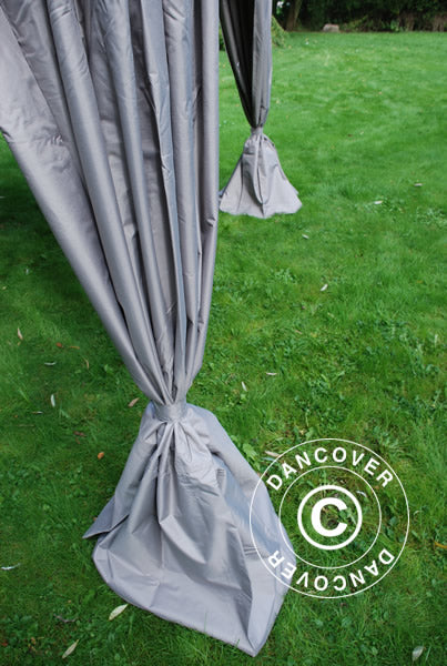 Pop up gazebo FleXtents PRO 4x4 m Latte, incl. 4 decorative curtains