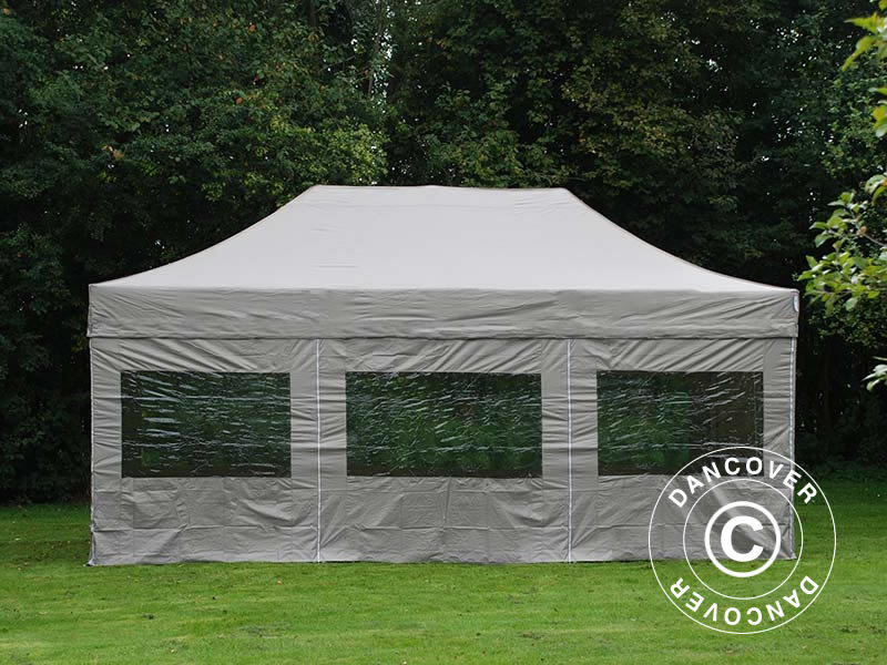 Pop up gazebo FleXtents PRO 4x6 m Latte, incl. 8 sidewalls