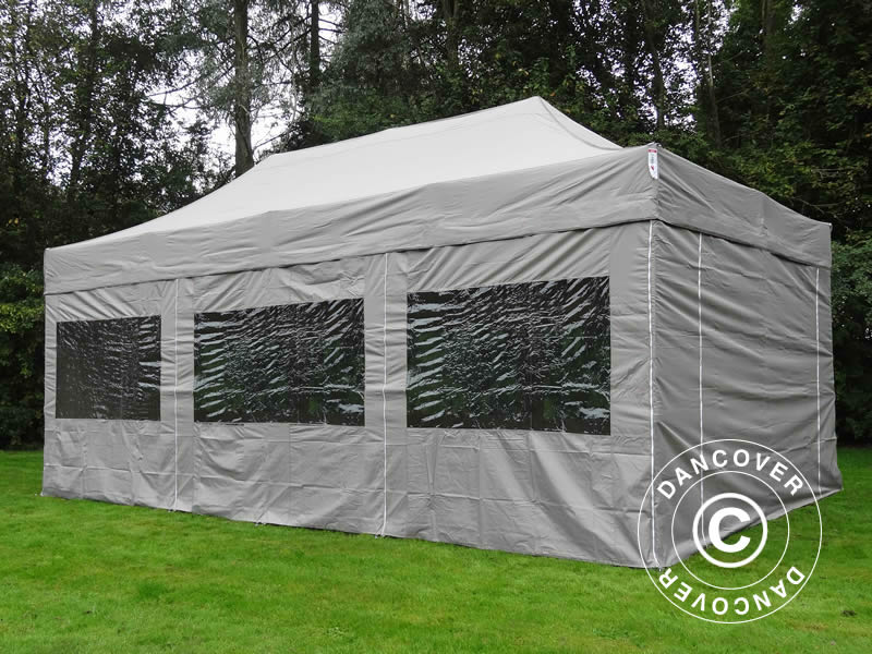 Pop up gazebo FleXtents PRO 4x6 m Latte, incl. 8 sidewalls