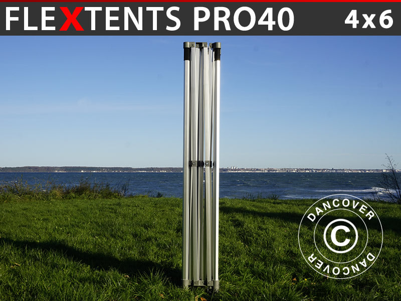Aluminium frame for pop up gazebo FleXtents PRO 4x6 m, 8 legs, 40 mm