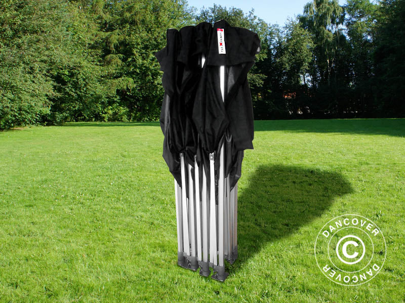 Pop up gazebo FleXtents PRO 4x6 m Black, incl. 8 sidewalls