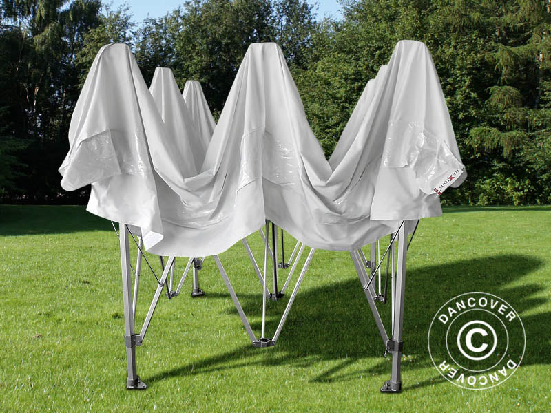 Pop up gazebo FleXtents Pagoda Xtreme 50 3x3 m / (4x4 m) White