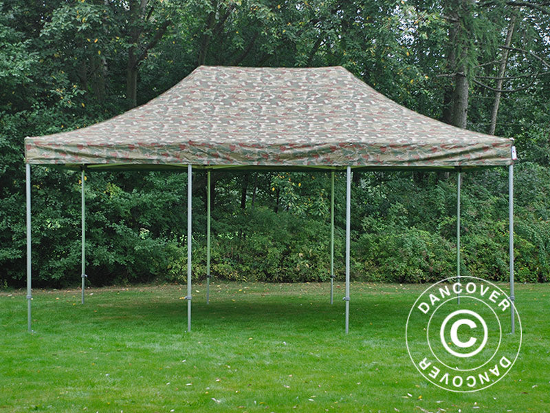 Pop up gazebo FleXtents Xtreme 50 4x6 m Camouflage/Military, incl. 8 sidewalls