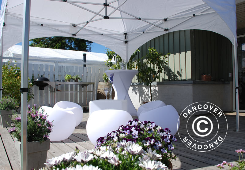 Pop up gazebo FleXtents PRO "Arched" 3x3 m White, incl. 4 sidewalls