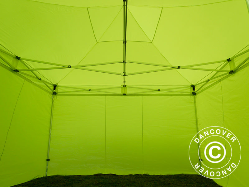 Pop up gazebo FleXtents PRO 4x4 m Neon yellow/green, incl. 4 sidewalls