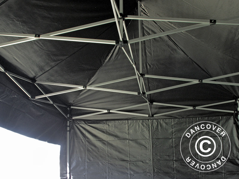 Pop up gazebo FleXtents PRO 3.5x7 m Black, incl. 6 sidewalls