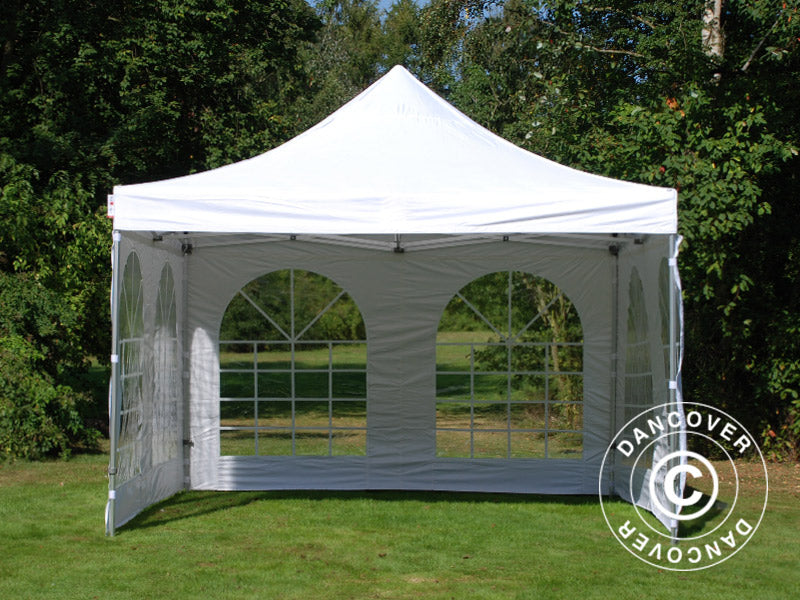 Pop up gazebo FleXtents Xtreme 50 Vintage Style 4x4 m White, incl. 4 sidewalls