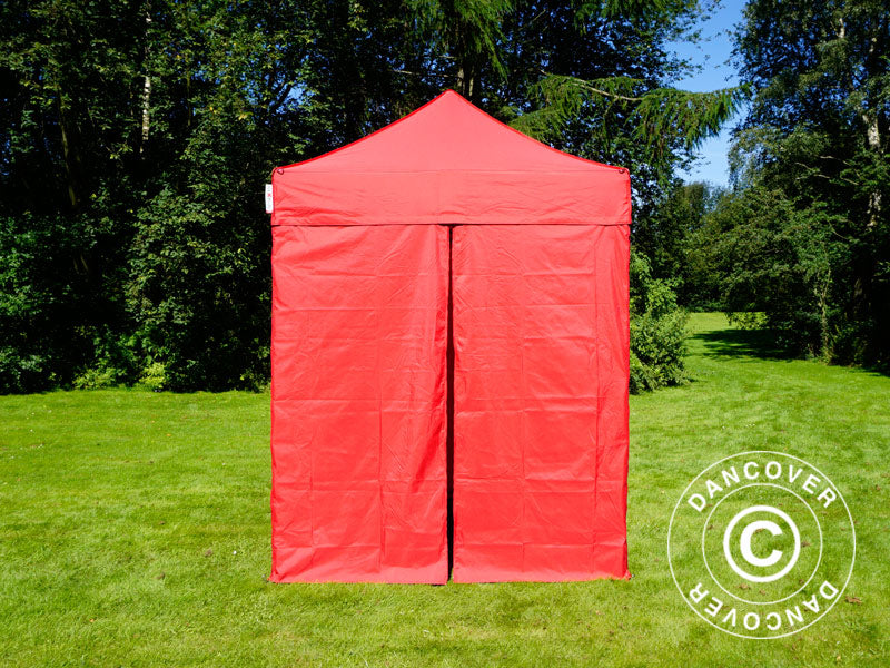 Pop up gazebo FleXtents Basic v.2, 2x2 m Red, incl. 4 sidewalls