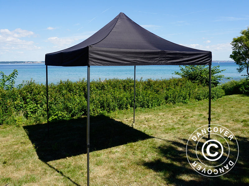 Pop up gazebo FleXtents Basic v.3, 3x3 m Black, incl. 4 sidewalls