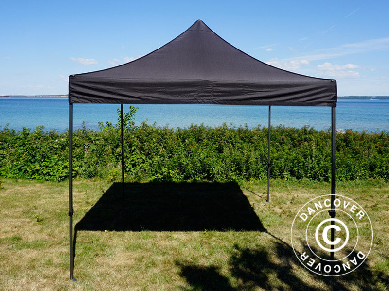 Pop up gazebo FleXtents Basic v.3, 3x3 m Black, incl. 4 sidewalls
