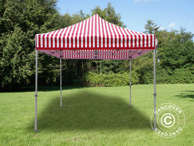 Pop up gazebo FleXtents PRO Steel 3x3 m Striped, incl. 4 sidewalls