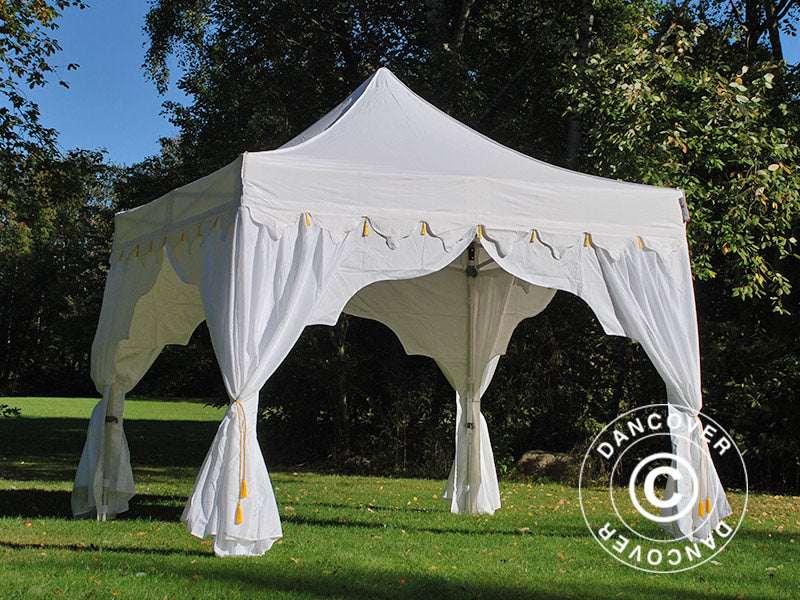 Pop up gazebo FleXtents PRO Steel "Raj" 3x3 m White/Gold