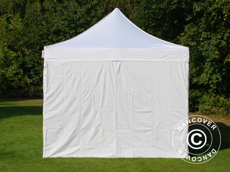 Pop up gazebo FleXtents PRO Steel Vintage Style 3x6 m White, incl. 6 sidewalls