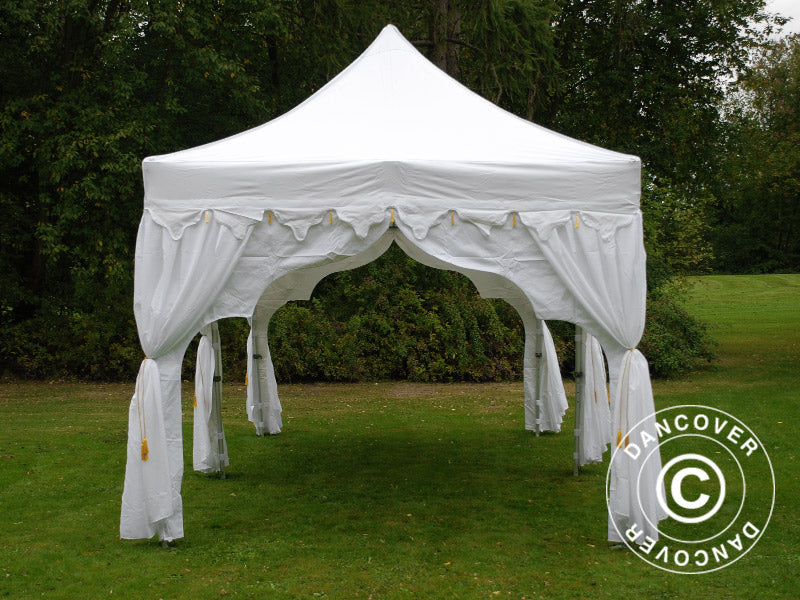 Pop up gazebo FleXtents PRO Steel "Raj" 3x6 m White/Gold