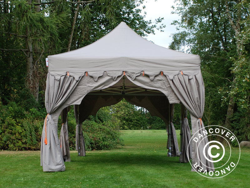 Pop up gazebo FleXtents PRO Steel "Raj" 3x6 m Latte/Orange