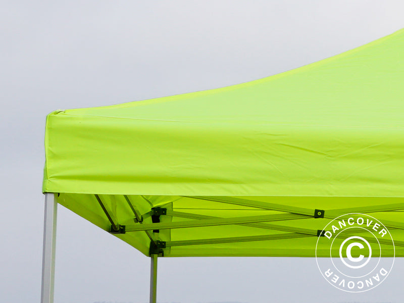 Pop up gazebo FleXtents PRO Steel 4x4 m Neon yellow/green, incl. 4 sidewalls ONLY 3 PCS. LEFT