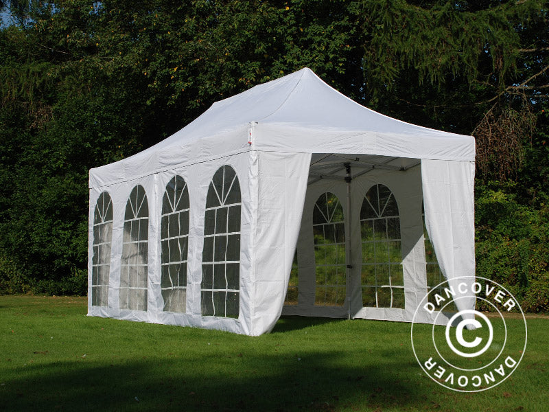 Pop up gazebo FleXtents Steel 3x6 m White, incl. 4 sidewalls