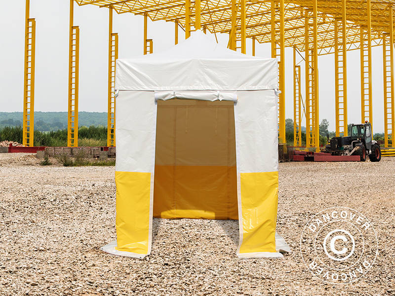 Pop up gazebo FleXtents® PRO 2x2 m, PVC, Work tent, Flame retardant, incl. 4 sidewalls