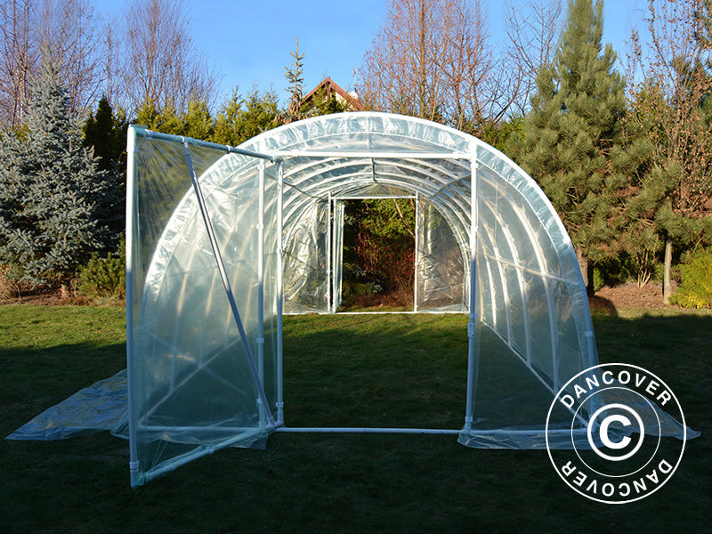 Polytunnel Greenhouse 130, 3x6x2.1 m, 18 m², Transparent