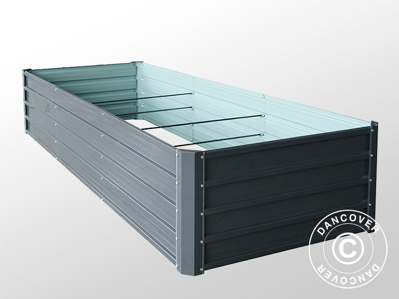 Raised Garden Bed, 0.9x2.44x0.47 m, 1000 l, Anthracite