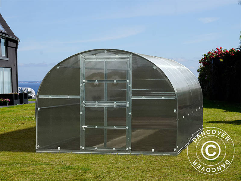 Greenhouse polycarbonate TITAN Arch 320, 12 m², 3x4 m, Silver