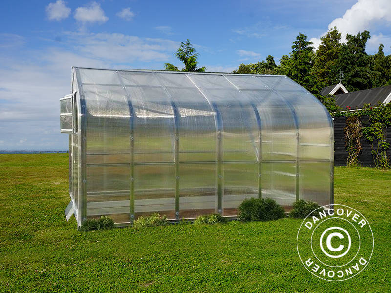 Greenhouse polycarbonate TITAN Dome 320, 10 m², 2.5x4 m, Silver