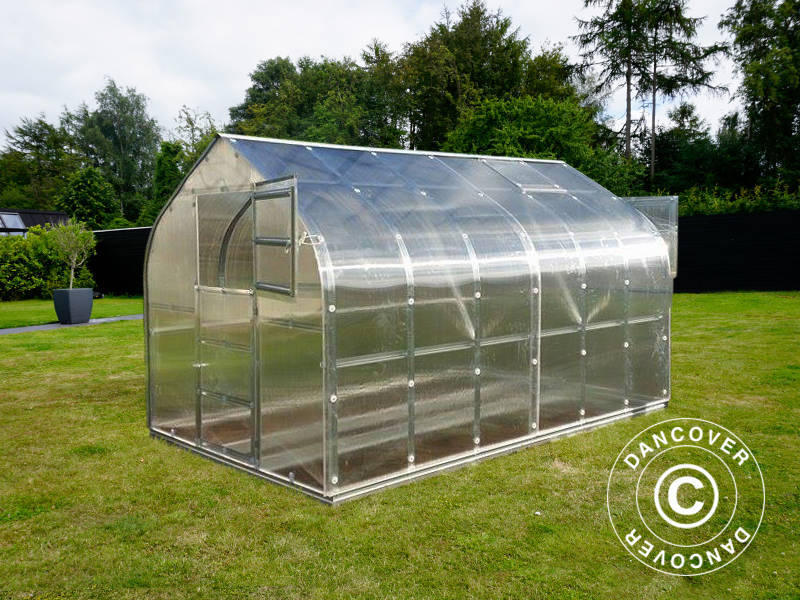 Greenhouse polycarbonate TITAN Dome 320, 10 m², 2.5x4 m, Silver