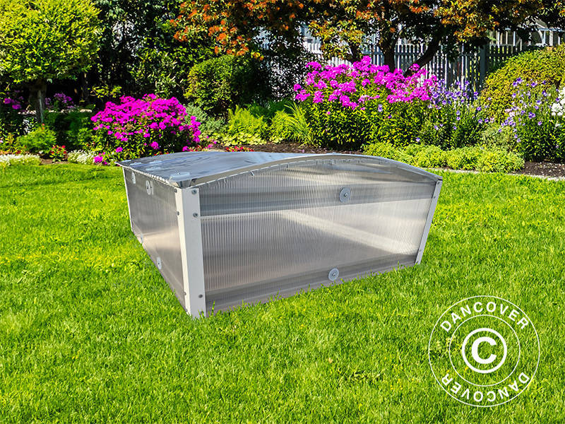Mini Greenhouse cold frame 0.93 m², 0.93x1x0.38 m, Silver