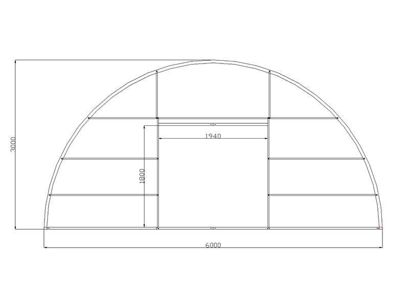 Greenhouse polycarbonate, Strong NOVA 24 m², 6x4 m, Silver