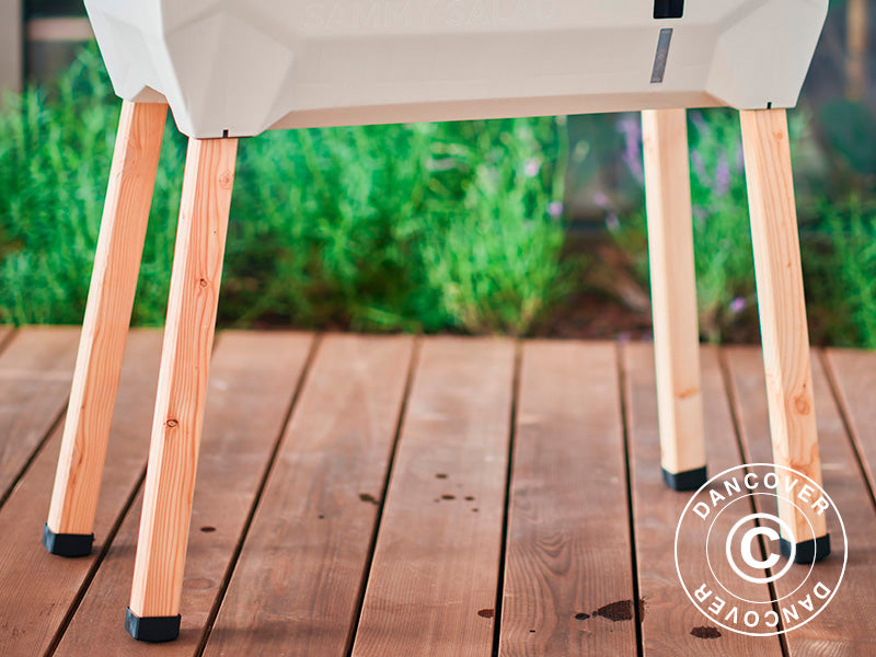 SAMMY SALAD Raised Bed w/WaterTank+Cover LightGrey