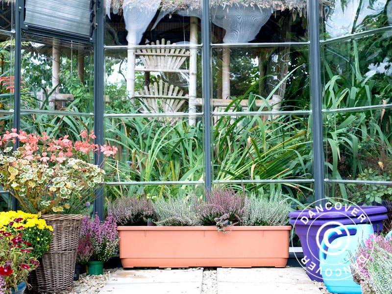 Orangery polycarbonate OASIS, Hexagonal 3.91 m², Palram/Canopia, 2.13x2.47x2.67 m, Anthracite