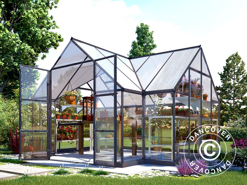 Orangery polycarbonate VICTORY, 10.41 m², Palram/Canopia, 3.66x3.05x2.69 m, Grey