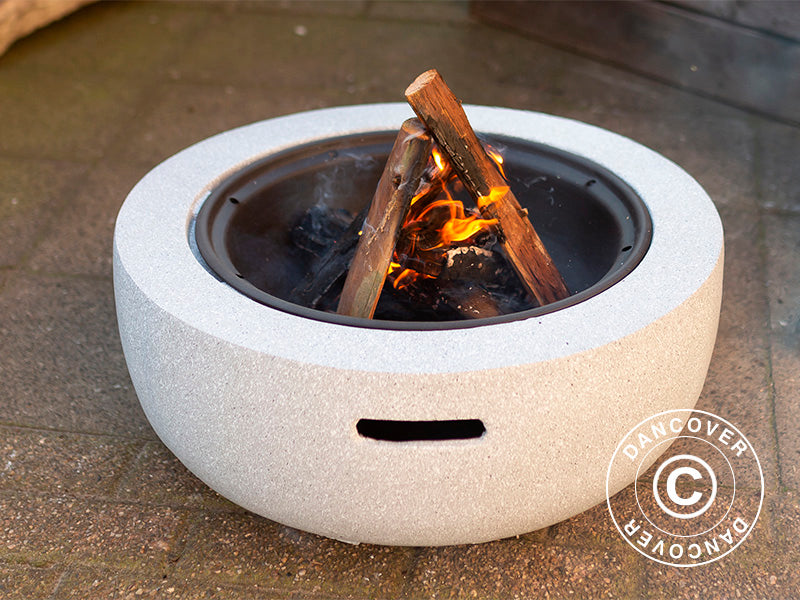 Fire bowl, Ø60x35 cm, Grey/Black