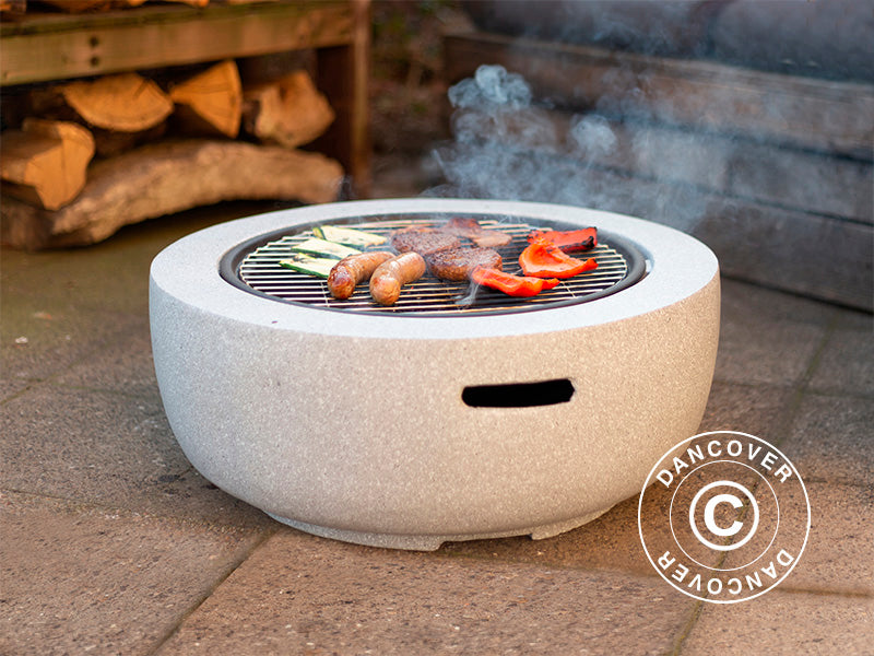 Fire bowl, Ø60x35 cm, Grey/Black